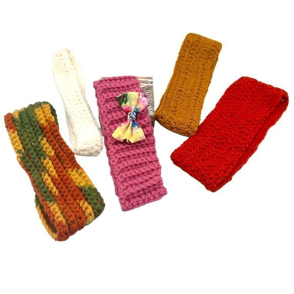 Handmade Toddler/Girls Crochet Headband Bundle - Picture 1 of 7